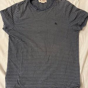 Penguin striped blue and gray shirt